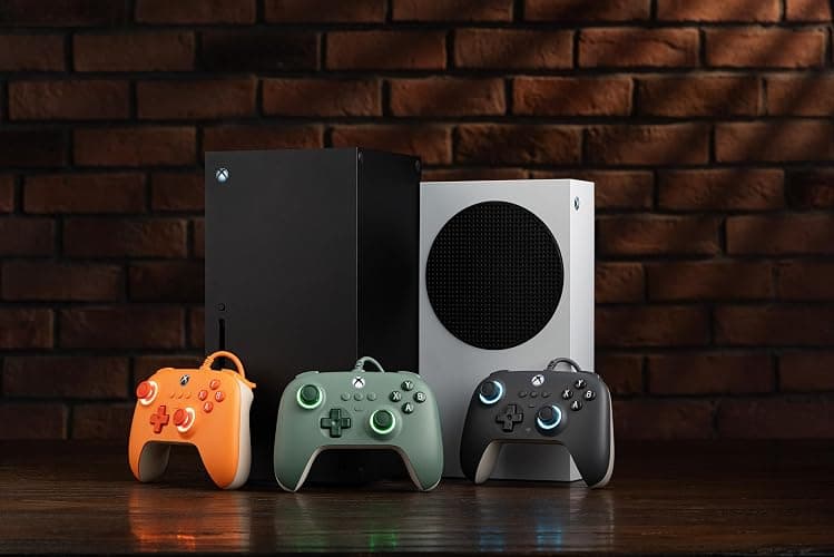 8Bitdo Ultimate C Wired Controller for Xbox with Hall Effect Joysticks and Triggers, RGB Lighting Fire Ring, Compatible with Xbox Series X|S, Xbox One, Windows 10/11- Officially Licensed (Dark Green) thumbnail 9