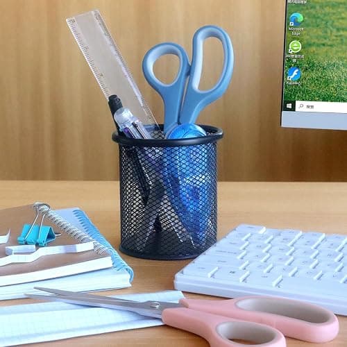 LONGKEY Scissors 8.5 Inch scissors all purpose Bulk Set of 3, Scissors for Office Home School Craft Supplies, Soft Comfort-Grip Right/Left Hand thumbnail 2