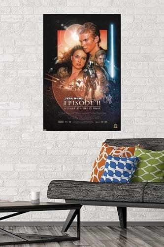 Trends International 24X36 Star Wars: Attack Of The Clones - One Sheet Wall Poster, 24" x 36", Premium Unframed Version thumbnail 2