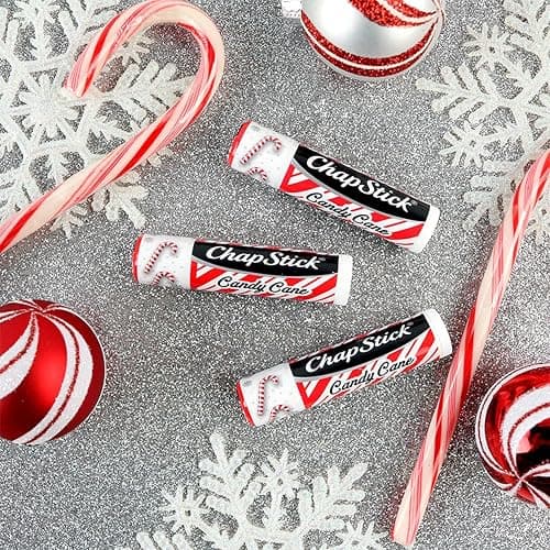 ChapStick Bulk Lip Balm, Candy Cane, 12-Pack – Fresh & Minty Lip Moisturizer, Stocking Stuffer, 0.15 Oz Ea thumbnail 7
