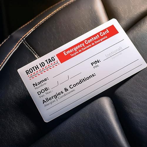 Family ROTH ID TAG™ Kit | Emergency Contact Identification System for Car Seats, Strollers, Wheelchairs, Walkers, and More! thumbnail 8