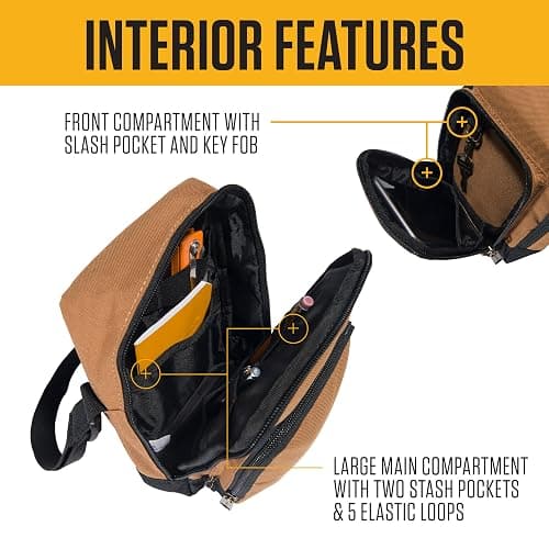Carhartt Crossbody Zip Bag, Durable, Adjustable Crossbody Bag with Zipper Closure for Men and Women thumbnail 3