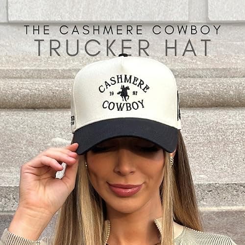 Vintage Western Trucker Hat | Men & Women | Country Cute Caps for Cowgirls Cowboys | Camo Denim Embroidered Cotton | Snapback thumbnail 4