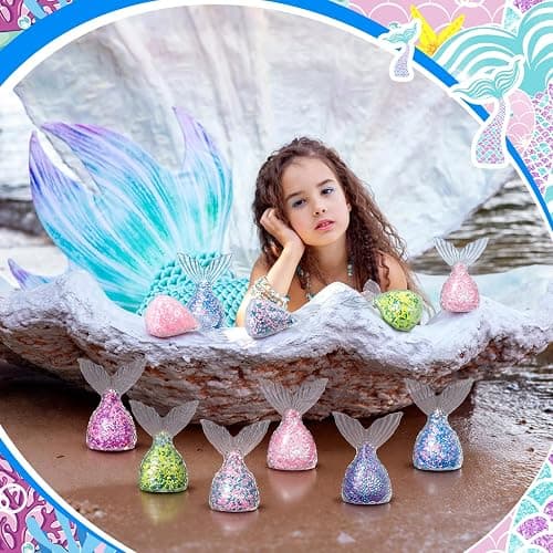 JolliLudo 24 Pcs Mermaid Party Favors Stress Relief Balls Bulk Squeeze Ball Set for Mermaid Birthday Party Favors Under the Sea Decoration Supplies thumbnail 5