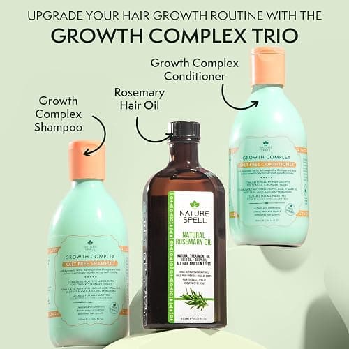 Nature Spell Rosemary Oil for Hair Growth, Pre-Diluted Scalp Oil, Stimulates Growth, Strengthens Dry and Damaged Strands, Nourishes Split Ends, Colour Safe, For All Hair Types, Vegan, 150 ml thumbnail 7