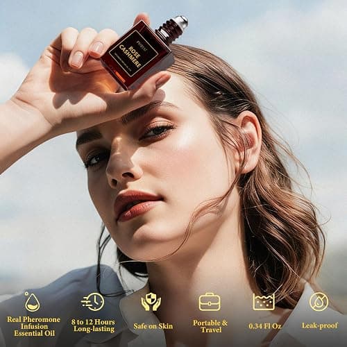 PUREU Perfumes for Women, Long Lasting Rose Cashmere Fragrance, Roll on Eau De Parfum with Essential Oil, Made in USA Fragrance Oil for Women, 0.34 Fl Oz/10Ml thumbnail 3