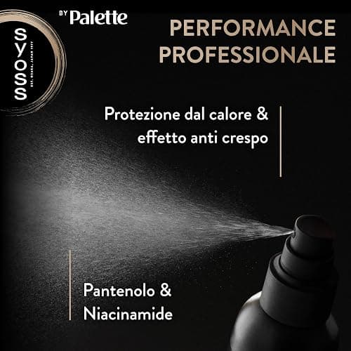 Syoss Palette Heat Spray Termoprotettore 200 ml, Termoprotettore per capelli per look professionale, Protettore termico capelli anti crespo, con complesso vitaminico e protezione calore fino a 230°C thumbnail 4