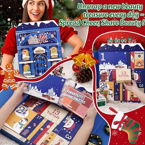 UCANBE Luxury Makeup Advent Calendar 2026, 24-Day Christmas Beauty Gift Set for Women & Teen Girls, Limited-Edition Xmas Cosmetic & Skincare Essentials Countdown Calendar Holiday Surprise Make Up Kit thumbnail 6
