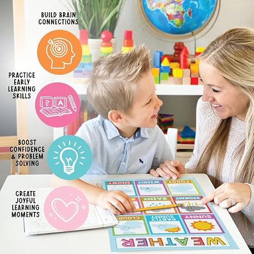 Hadley Designs 16 Educational Posters for Toddler Learning Activities - Laminated Pre-K Posters for Toddlers 1-3, Homeschool Essentials & Preschool Learning Activities, Kindergarten Classroom Decor thumbnail 8