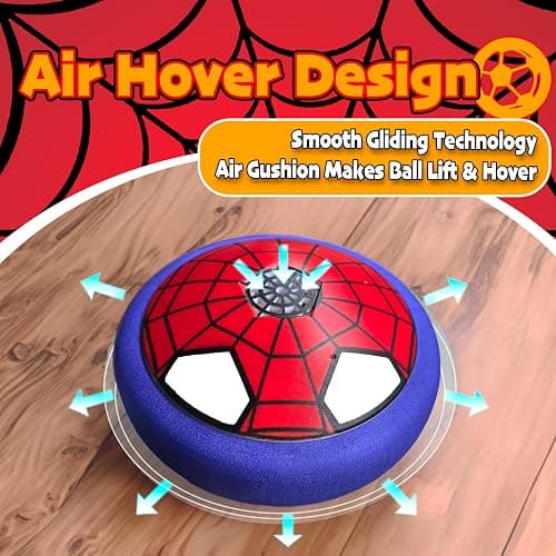 Soccer Toys for Boys 4-6 Hover Soccer Ball Indoor Gifts for Boys Kids Toys Birthday Gifts for 4 5 6 7 8 9 10 Year Old Boy Air Floating Soccer Toy with LED Lights Foam Bumper thumbnail 3