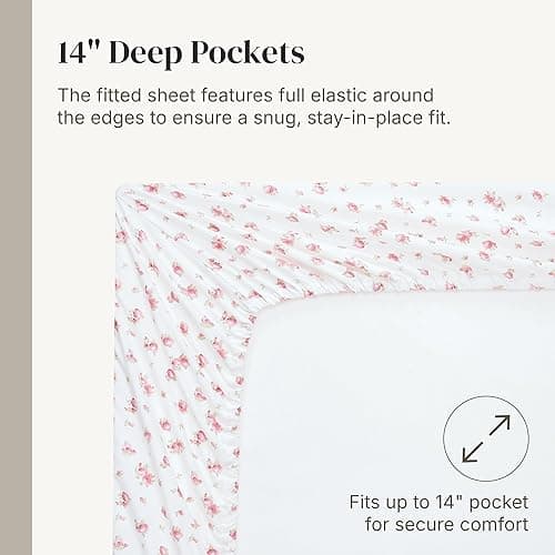 Modern Threads Silky Soft Microfiber and Wrinkle Free Sheets - Luxurious Microfiber Bed Sheets Includes Flat Sheet, Fitted Sheet with Deep Pockets, & Pillowcases Ivory, Twin thumbnail 6