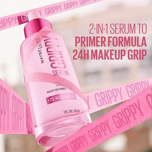 Maybelline Makeup Primer, The Grippy Serum Primer for Face, up-to 24H grip, Ultra-Blendable, Fresh plumped skin look, Water-based & Vegan formula, Suitable for all skin types, Maybelline New York thumbnail 2