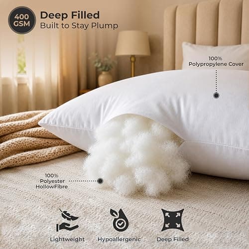 Rohi 2 Pack Deep Filled Cushion Inserts 30 x 50cm (12x20) 400GSM Pads thumbnail 3