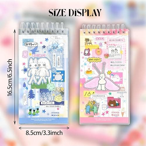 40 Sheets Japanese Sticker Book – Junk Journal Supplies & Scrapbooking Embellishments | Kawaii Sticker Book for Planners, Junk Journals, Vision Board Supplies,Scrapbooks –Prayer Board Supplies thumbnail 2