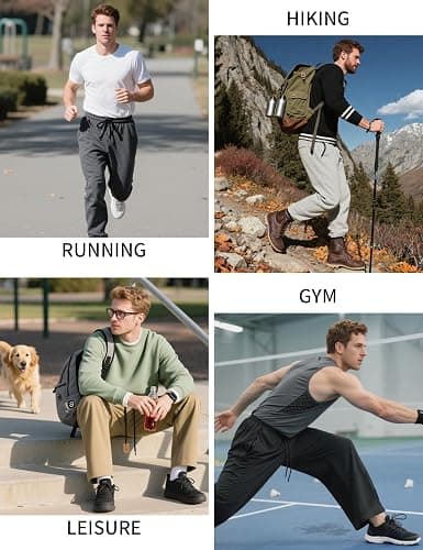 Idtswch 30/32/34/36/38/40 Long Inseam Mens Tall Sweatpants Open Bottom Joggers Athletic Yoga Pants with Pockets thumbnail 6