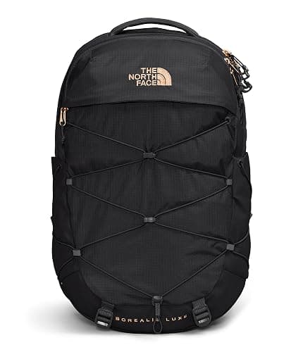 THE NORTH FACE Women's Borealis Luxe Commuter Laptop Backpack, TNF Black/Burnt Coral Metallic-NPF, One Size - Image 1