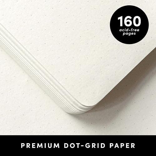 PAPERAGE Dotted Journal Notebook, (Light Blue), 160 Pages, Medium 5.6 in x 8 in - 100 GSM Thick Paper – Hardcover Journaling Notebook for Work, School & Bullet Journaling thumbnail 4