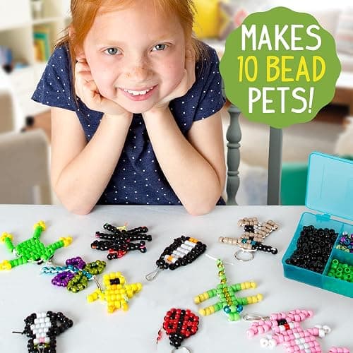 Made By Me Create Your Own Bead Pets by Horizon Group USA, Includes Over 600 Pony Beads, 6 Key Rings, Storage Box & Much More thumbnail 5