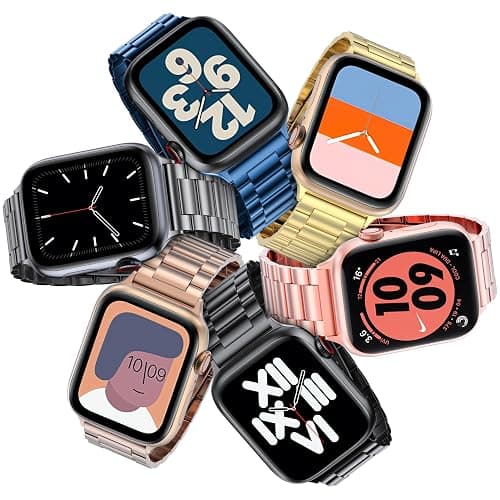 EPULY Metal Band Compatible with Apple Watch Bands for Men 49mm 46mm 45mm 44mm 42mm 41mm 40mm 38mm, Business Stainless Steel Strap for iWatch Bands Series 11 10 9 8 7 6 5 4 3 2 1, SE3 2 1, Ultra3 2 1 thumbnail 7