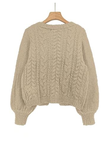 SOLY HUX Cardigan Sweaters for Women Cropped Tie Front Bow Lightweight Cardigan Long Sleeve Trendy Fall Shrugs thumbnail 2