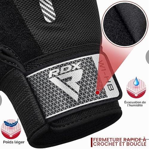 RDX Gants de Fitness Respirant Anti-dérapant, Gant Masculation Sport Soutien au Poignet Protection Paume Forte Adhérence Workout Entrainement Fitness Gymnastique Powerlifter Gym Gloves Halterophilie thumbnail 7