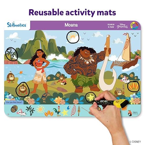 Skillmatics Search and Find Disney Princess Educational Game - Reusable Preschool Learning Activities, Christmas Toys, Art & Crafts, Gifts for Toddlers & Kids of Ages 3, 4, 5, 6 thumbnail 4