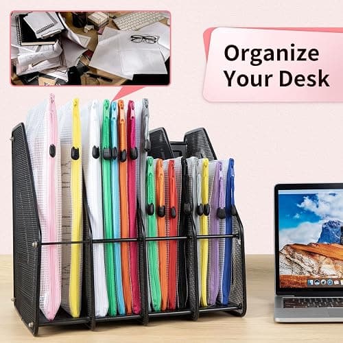 Umriox Zipper Pouch, 16.9x12.4 in (12 Colors, 12 Packs), Extra Large Zipper Bags, Waterproof Bags for Office Supplies, Puzzles, Board Game Storage & Cross Stitch Projects thumbnail 6