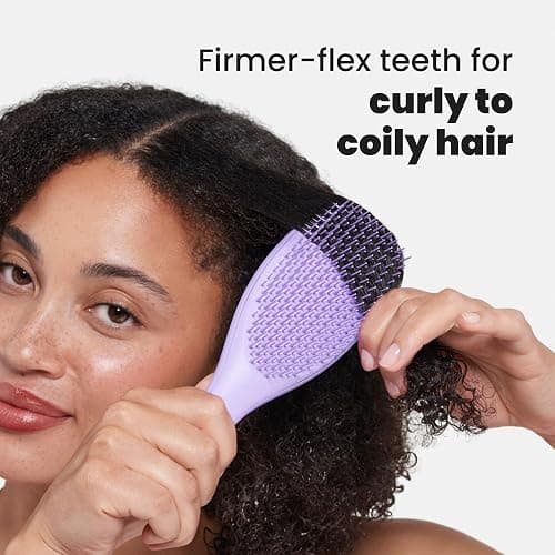 Tangle Teezer Ultimate Detangler Curly Hair Brush, Dry & Wet Hairbrush, Reduces Frizz & Breakage, for 3C to 4C Curly Hair Types, Purple Passion thumbnail 6