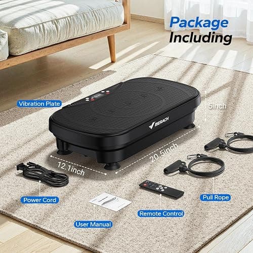 Merach Vibration Plate Exercise Machine, Bluetooth Vibration Plate for Lymphatic Drainage, Full-Body Workout Vibrating Platform for Weight Loss, Fitness Equipment for Home Women Men thumbnail 7