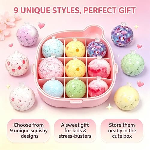 RandJ DIY Stress Ball Making Kit, Squishy Maker Kit with Blank Skins & Air Pump, Add Water to Make Your Own Crunchy Stress Balls for Adults, Transparent Squeeze Toy thumbnail 6
