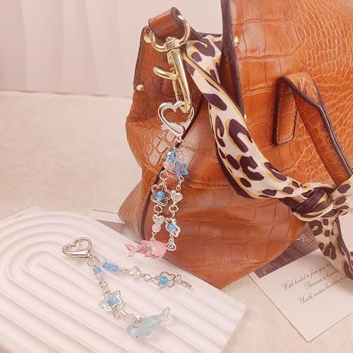 AGEN KGEN Aesthetic Y2K keychains Cute Butterfly Star Strawberry Bear Guitar Keychains Charms for Women Bag Purse Gifts thumbnail 5