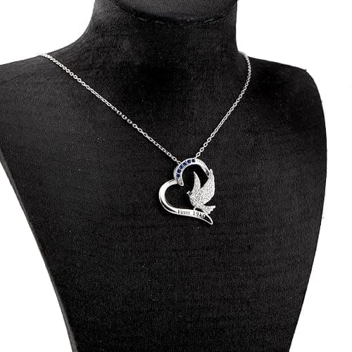 CENWA Dove Finer Women Rhinestone Necklace Zeta Greek Sorority Jewelry Gift for Finer Women thumbnail 3