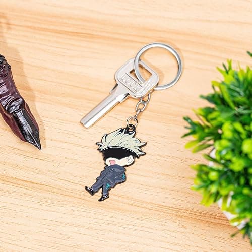 Weeb Keychains Keychain– JJK Anime Keyring for Bags, Keys, Lanyards, Gifts with Gojo, Yuji, Nobara, Megumi, Sukuna & Toji thumbnail 4