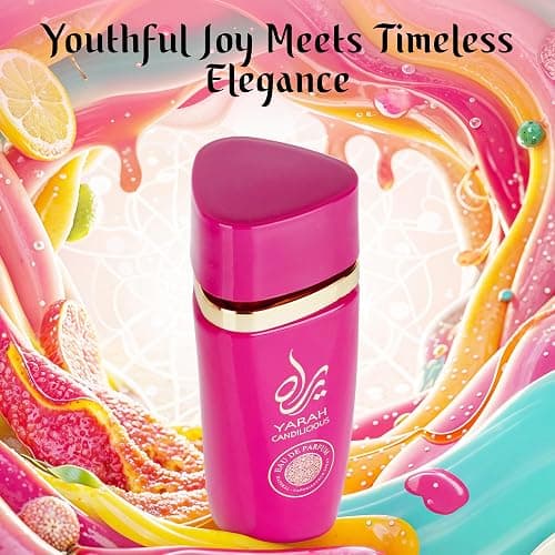 SAADAH Yarah Candilicious Eau De Parfum for Women 4.0 Fl.oz, 120ml Fruity Floral Gourmand Perfume, Sweet Strawberry Vanilla Cotton Candy, Gardenia Amber Musk, Long Lasting Luxury Fragrance thumbnail 5