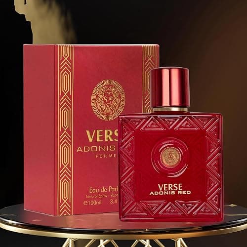 Verse Adonis Red for Men - 100ml Eau De Parfum Spray - Fruity Warm & Floral Fragrance Smell Fresh All Day Long Lasting Includes NovoGlow Carrying Pouch Gift for All Occasions thumbnail 6