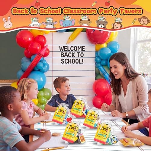 Wiwiqing 24 Sets Back to School Gifts for Students, First Day of School Mini Stuffed Animal with Keychain Card and Organza Bag for Classroom Exchange Reward Gift Party Favors Prize Goodie Bag Fillers thumbnail 4