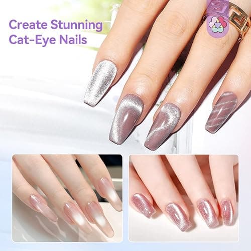 SAVILAND Ultrastarker Magnetischer Cat Eye Magnet: Doppelseitig Robuster Cat Eye Magnetstift für Nagel mit Runder Magnetperle Multifunktionaler Magnet für Cateye Gel Nagellack Salon Nageldesign Tools thumbnail 7