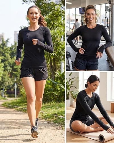Stelle Womens Seamless Workout Top Yoga Athletic Shirt Sports Underscrub thumbnail 4