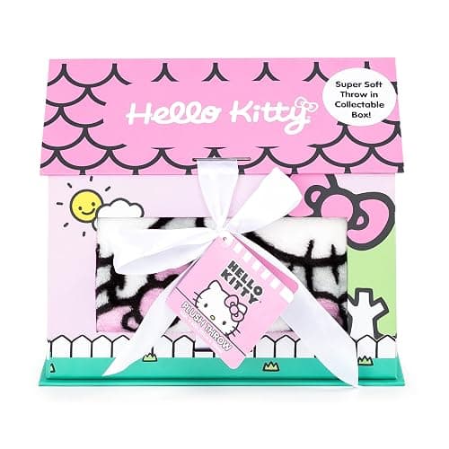 Jay Franco Hello Kitty Throw Blanket with Playhouse Gift Box - Plush Throw Measures 46 x 60 Inches - Super Soft Special Edition Fleece Bedding thumbnail 4