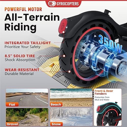 Gyrocopters Electric Scooters for Adults & Teens NextGen 2026 Flash 6.0/FlashX | Speed 30km/h Upto 30km, SMART ANTI-THEFT LOCK APP, Light, Cruise, 350W, 8.5” Lightweight Foldable Escooter, UL2272 Safe thumbnail 6