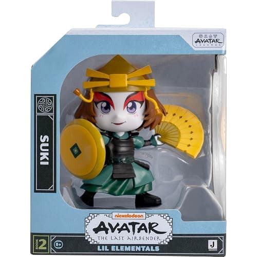 Jazwares Avatar: The Last Airbender Suki - 4-Inch Mini Figure in Kawaii Style in Dynamic Pose with Display Base thumbnail 2