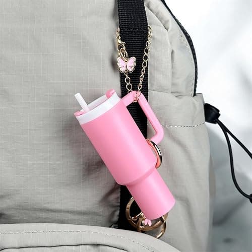 ERTUNA Mini Tumbler Keychain Accessories for Stanley Cup, 2 Way Cute Charms Chapstick Lip Balm Holder for Women Purse Handbag thumbnail 8