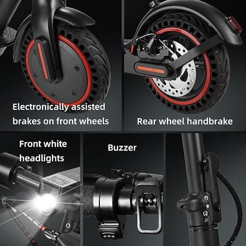 8.5 Inch Electric Scooters, 10.4Ah Class A Battery, 3 Speed ​​Modes, 15-21 Miles Range & 120kg Load thumbnail 3