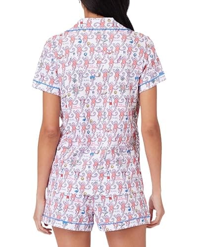 Cute Monkey Satin Pajamas thumbnail 3
