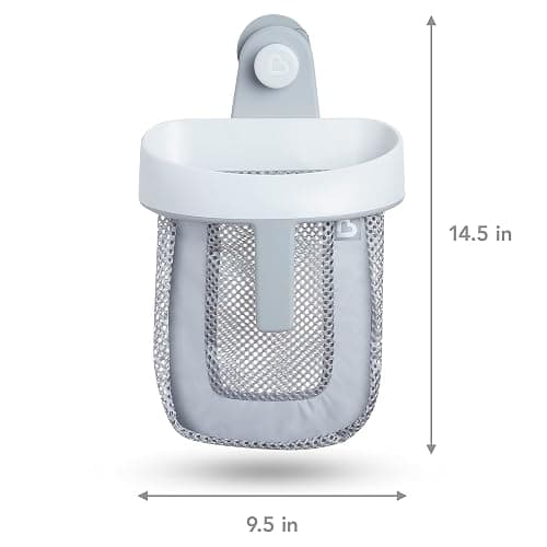 Munchkin® Super Scoop™ Hanging Bath Toy Storage with Quick Drying Mesh, Grey thumbnail 3