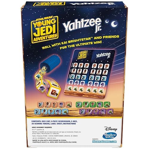 Hasbro Gaming Yahtzee Jr. Star War: Young Jedi Adventures Edition Board Game for Kids | Ages 4+ | 2-4 Players | Counting and Matching Games for Preschoolers thumbnail 3