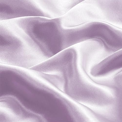 BEDELITE Satin Pillowcase with Zipper 2 Pack, Lavender Pillow Cases Standard Size, Super Soft and Cooling Similar to Silk Pillow Cases, Gift for Women Men(20x26 Inches) thumbnail 3