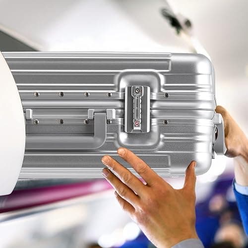 Flight Knight Premium Travel Suitcase - 8 Spinner Wheels - Built-in Side Lock Lightweight Aluminium Frame, ABS Hard Shell Carry on Check in Luggage Highly Durable - Approved for Over 100 Airlines thumbnail 3