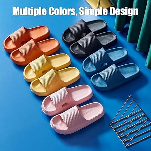 rosyclo Cloud Slippers for Women and Men, Pillow House Slippers Shower Shoes Indoor Slides Bathroom Sandals, Ultimate Comfort, Lightweight, Thick Sole, Non-Slip, Easy to Clean thumbnail 6