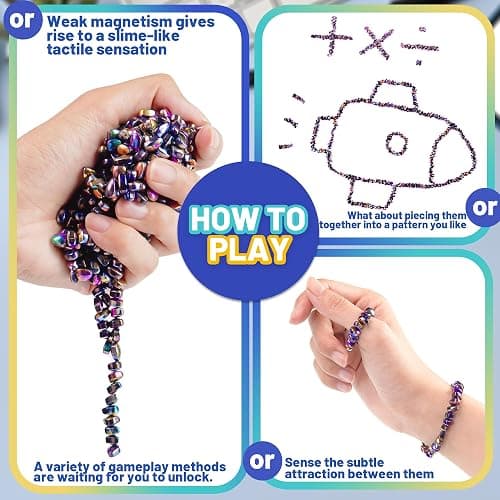 Valentines Day Gifts for Him Teen Boy, 500pc Magnetic Fidget Toy for Adult Men Sensory Autism ADHD Office Desk Stress Anxiety Magnet Beads Balls Stones Cool Gadget for Teen Girl Easter Basket Stuffer thumbnail 3